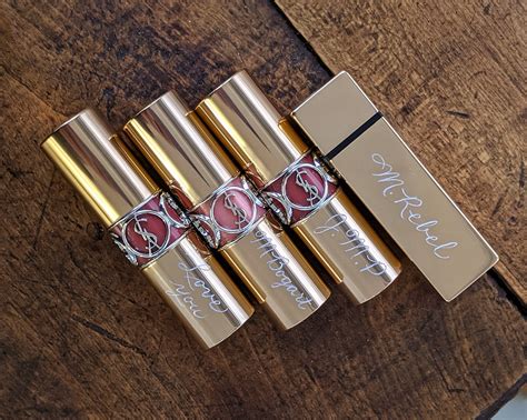 ysl engraving lipstick|lipstick with name engraved.